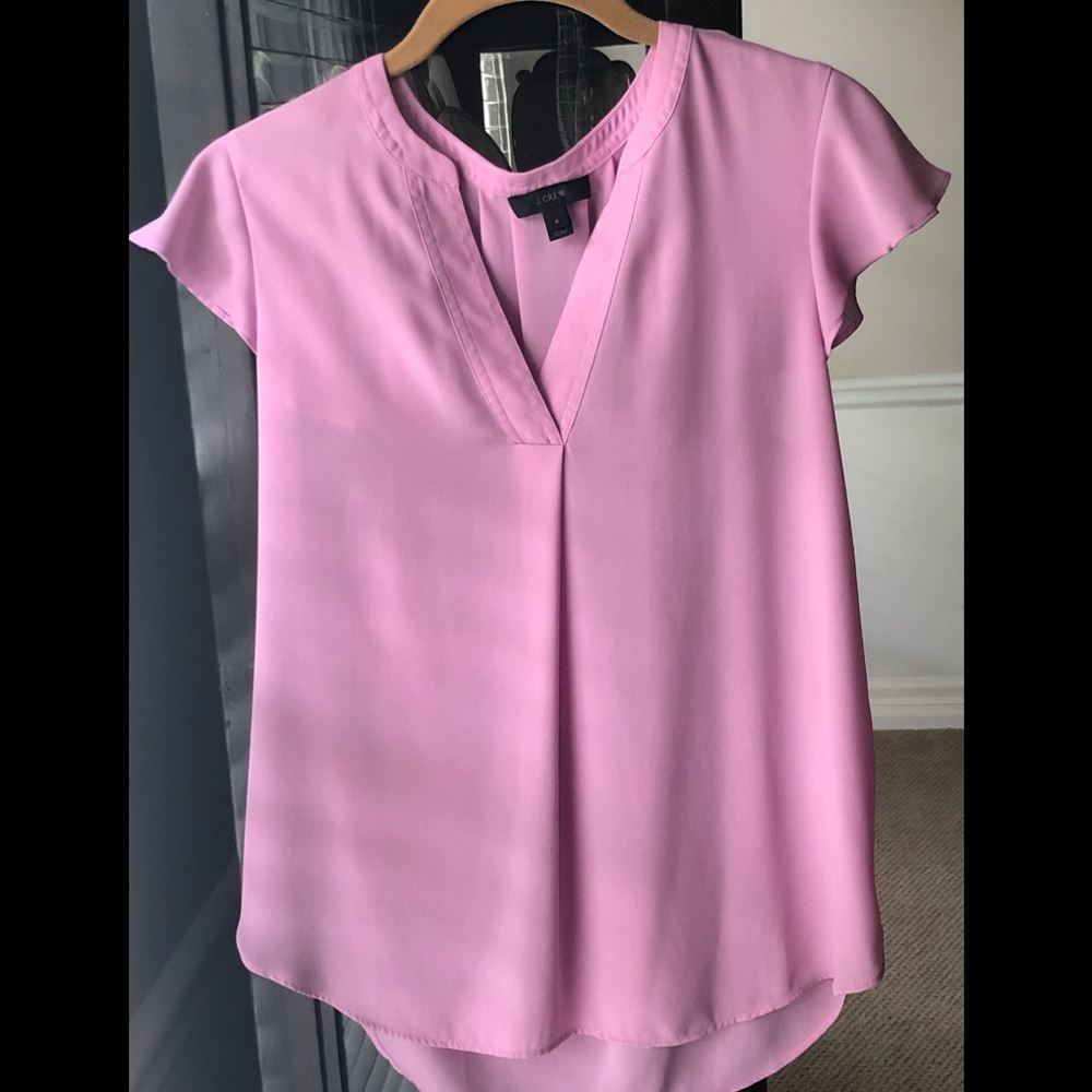 J Crew flutter sleeve blouse